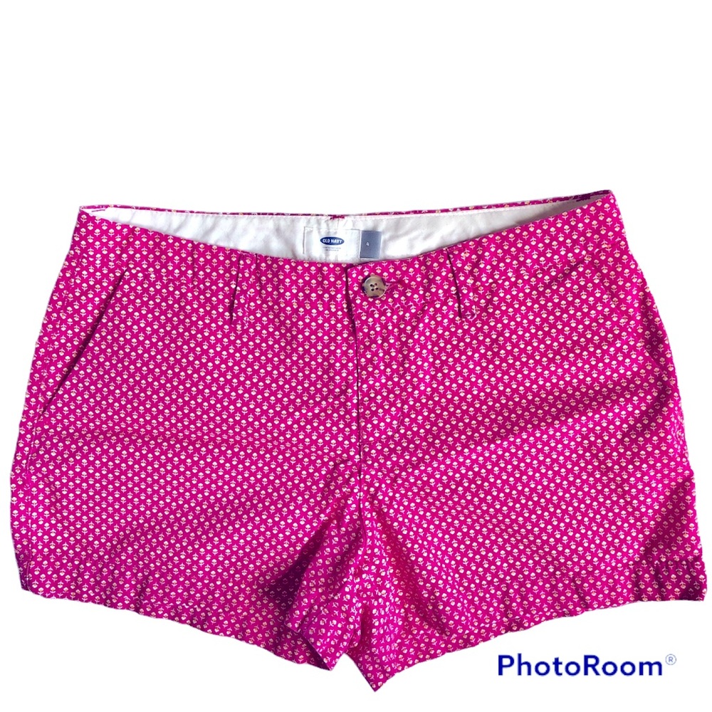 OLD NAVY Chino Shorts Pink Floral Size 4 Women’s
